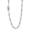 14k Solid White Gold Singapore Chain Necklace 20" G97901
