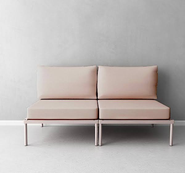 Taupe Glass Double Base Beach Z7917