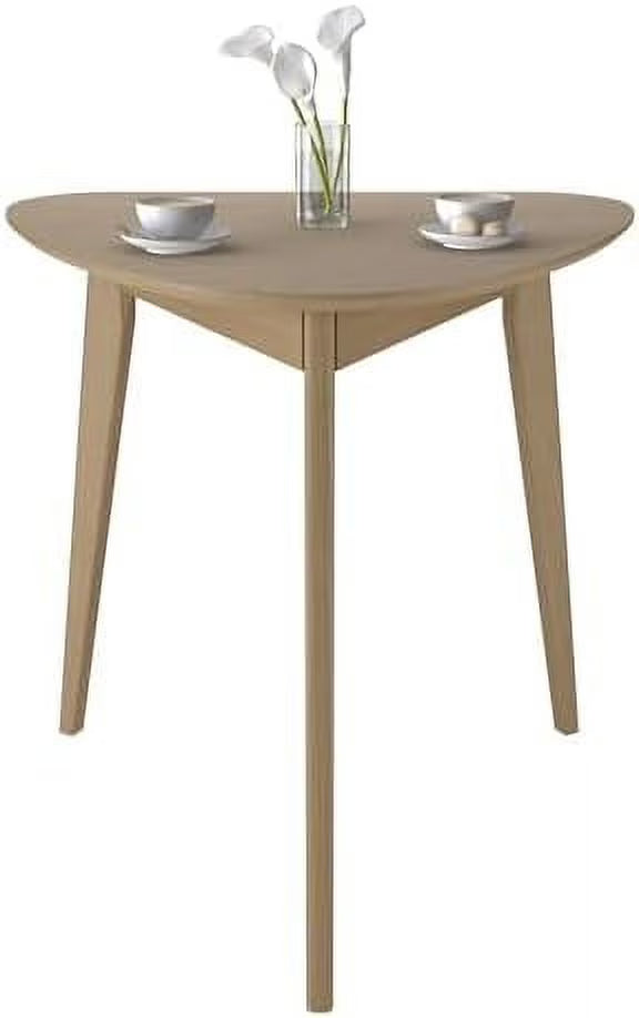 White Brown Birch Solid Wood Round Table X48885