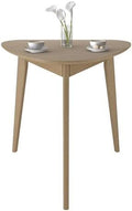 White Brown Birch Solid Wood Round Table X48885