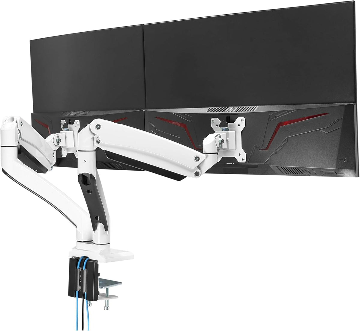 Black Dual Monitor Arm Desk Mount O286