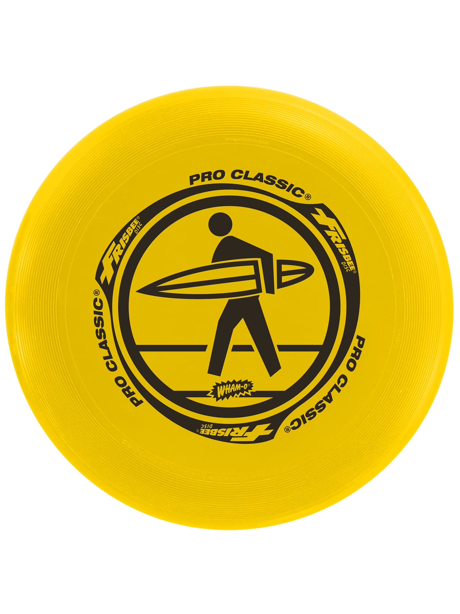 Yellow Surfer Crossing Frisbee O532