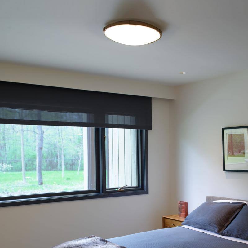 Aged Brass LED Flush Mount F3204