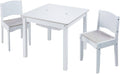 White Kids Craft Table and 2 Chairs Set B5297