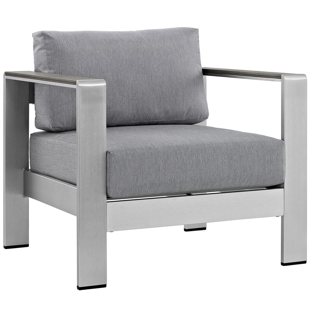 4 Piece Outdoor Patio Aluminum Sectional Sofa Set O466431