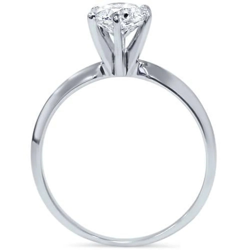 14K White Gold Diamond Engagement Ring K8918