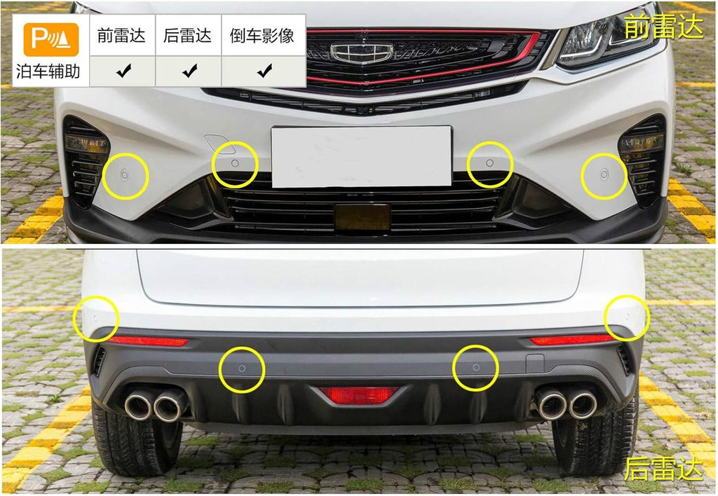 8 Probe Ultrasonic Blind Spot Detection System with LED Distance Display and Sound Alarm Black Pack of 2 H512356