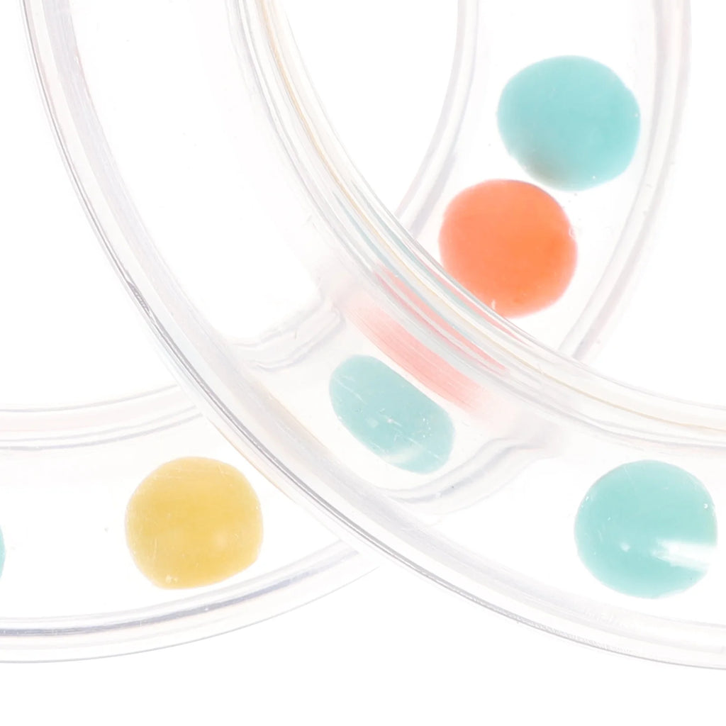 Transparent Circle Rattle Hand Crank Toy Newborn Toys 0 3 Months Kids Music Infant 4 Pcs P112125