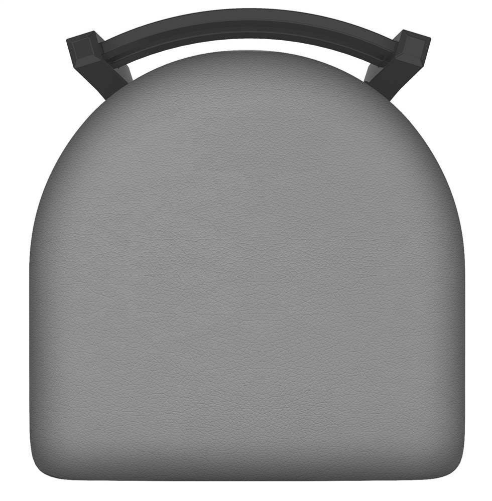 18x22 Low Back Swivel Vanity Stool with Pewter and Folkstone Grey Seat Q81440