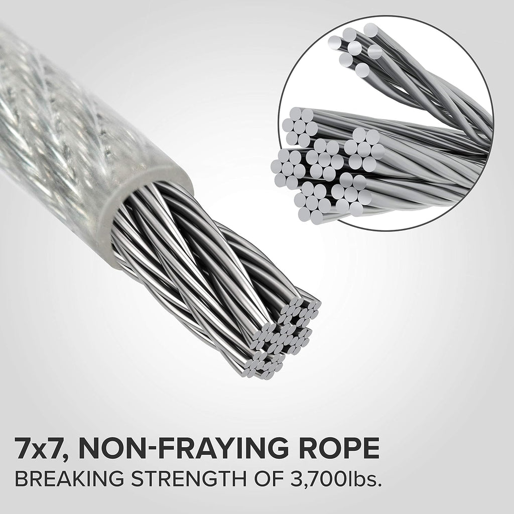 7x7 Wire Rope PVC Coated Galvanized Steel Aircraft Cable H439606