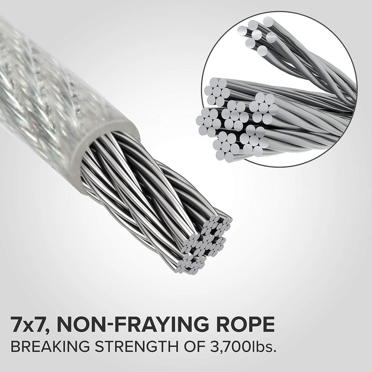 7x7 Wire Rope PVC Coated Galvanized Steel Aircraft Cable H439606