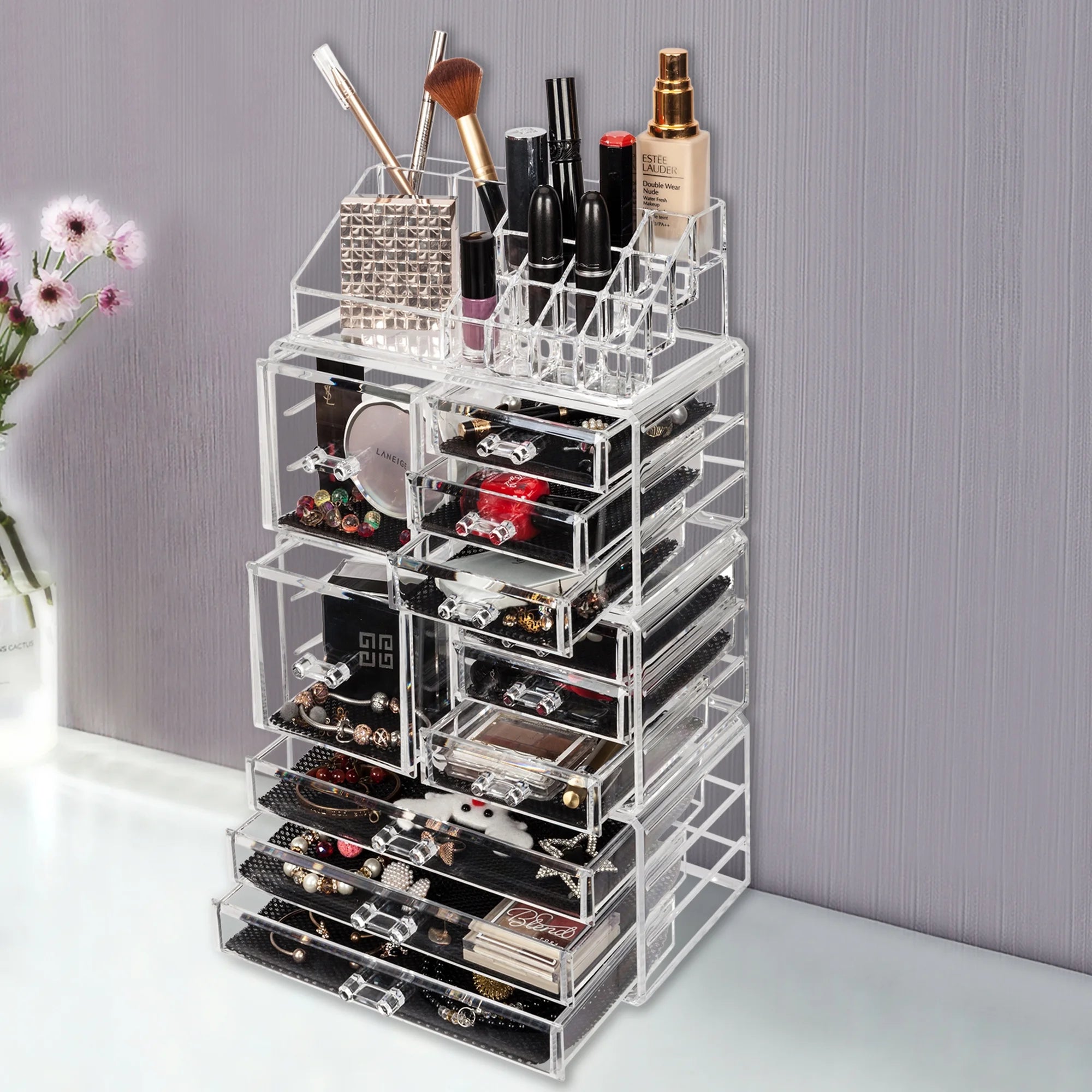 Transparent Makeup Organizer with Drawers P2570