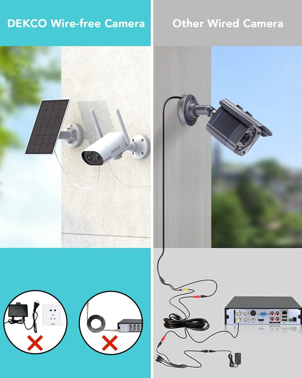 Wireless Outdoor Solar Security Camera with Night Vision G44394
