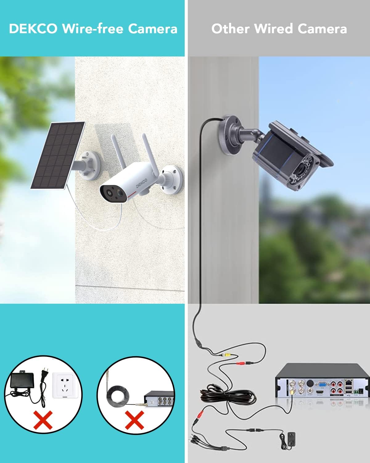 Wireless Outdoor Solar Security Camera with Night Vision G44394