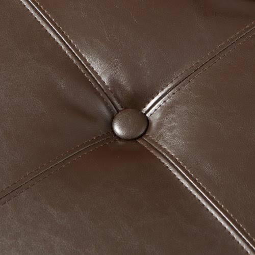 Espresso Leather Ottoman V5252