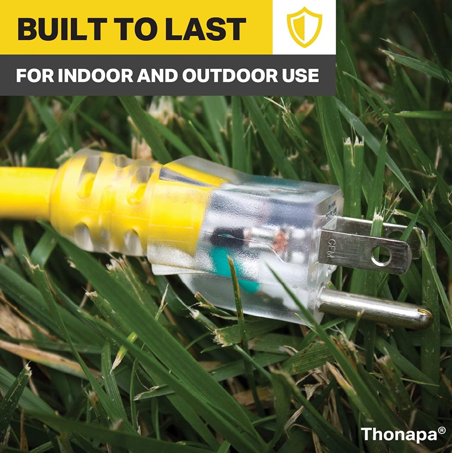 Yellow 25 Ft Heavy Duty Outdoor Extension Cord H241