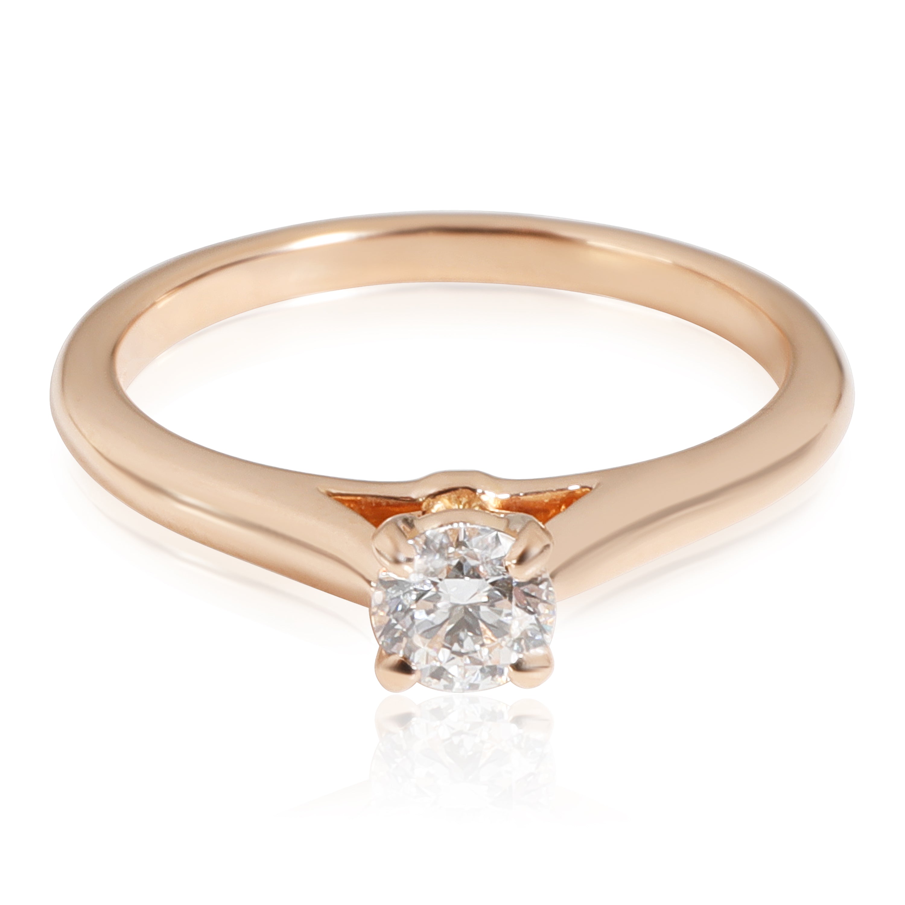 Diamond Solitaire Ring in 18K Rose Gold 0.25 CTW R2241