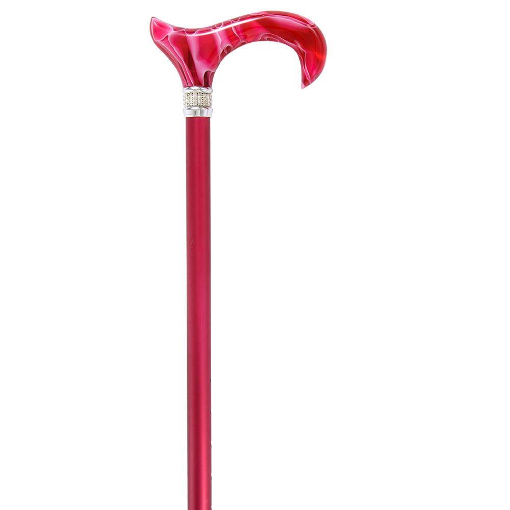 Magenta Pearlz with Rhinestone Collar and Adjustable Cane Q63883