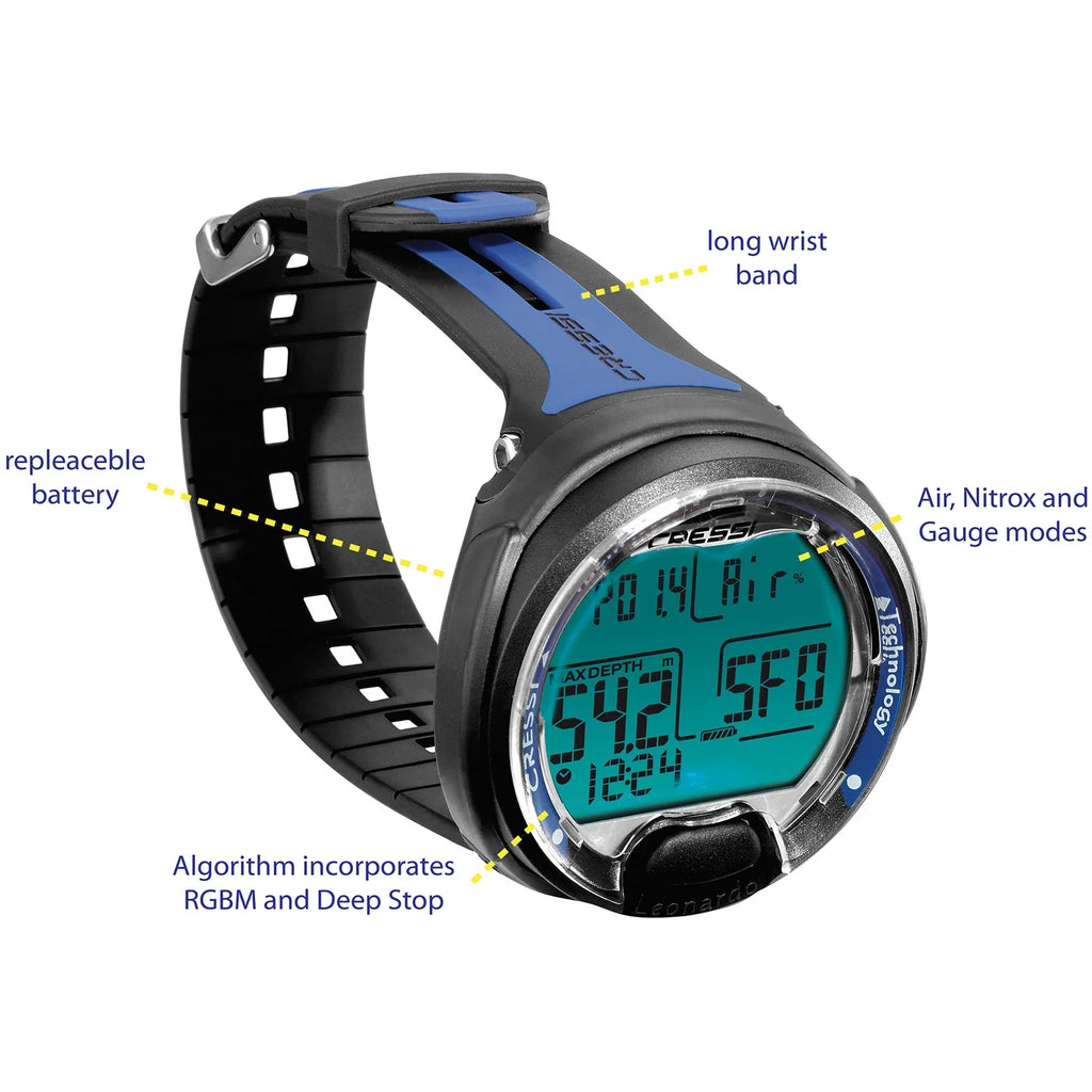 Blue and Black Wrist Diving Computer T462
