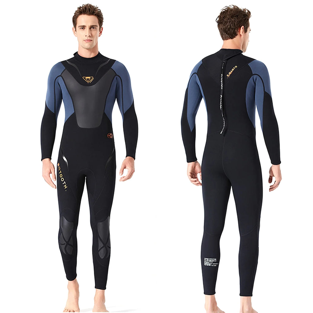 3mm Neoprene Full-body Wetsuit with Back Zipper R116