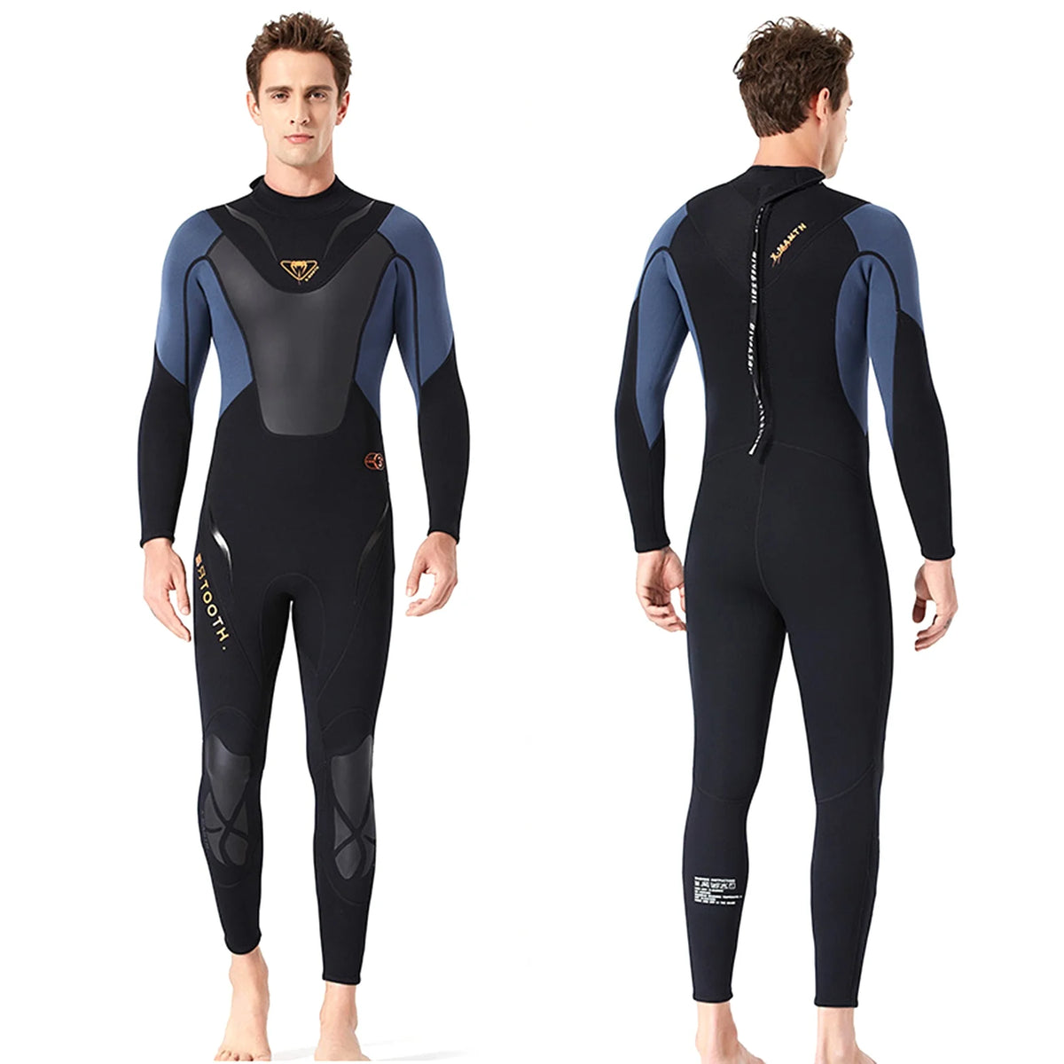 3mm Neoprene Full-body Wetsuit with Back Zipper R116