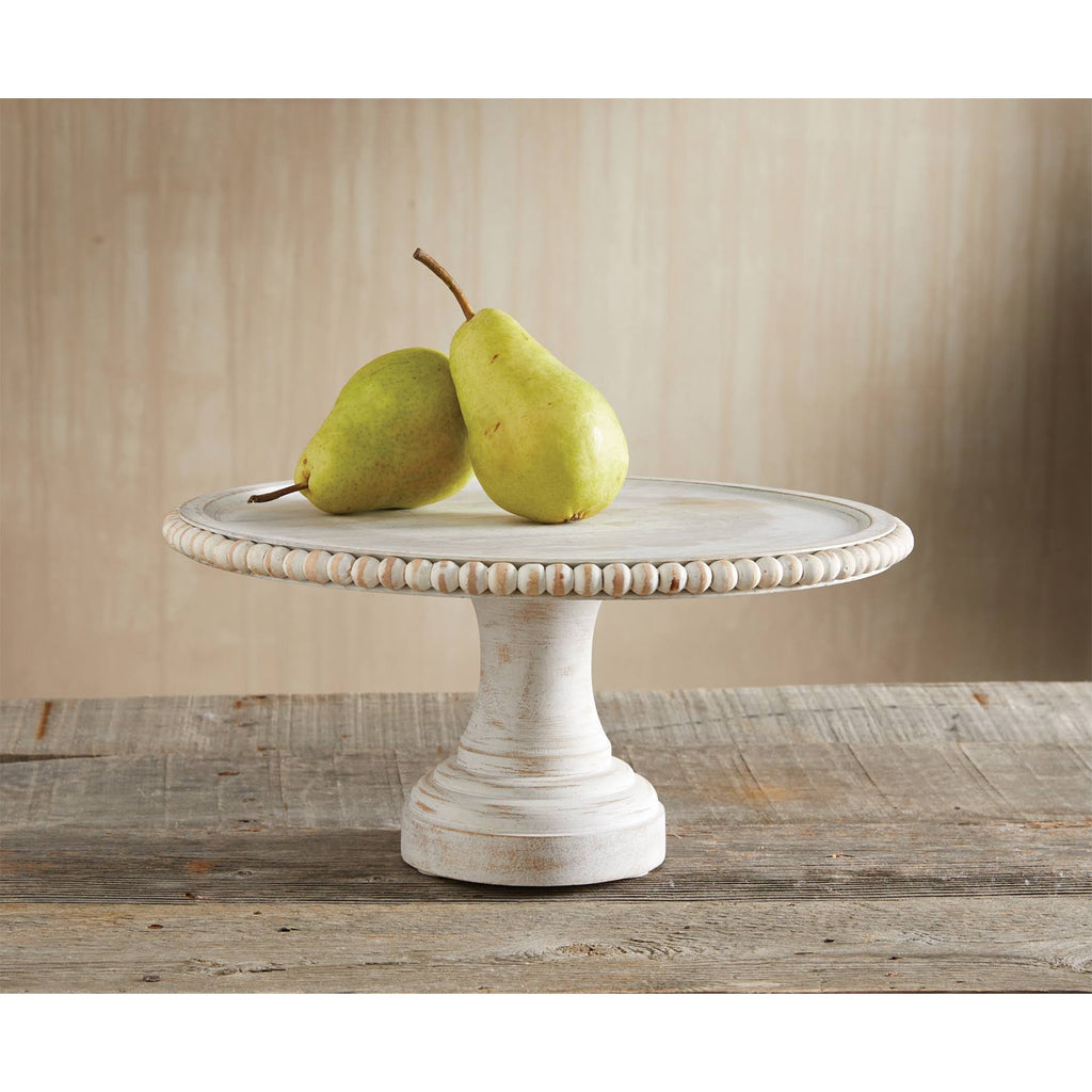 White Beaded Cake Stand F756081
