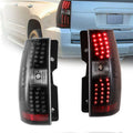 LED Tail Light Assembly for Chevrolet Tahoe Suburban 1500 2500, Black Housing Smoked Lens K100208