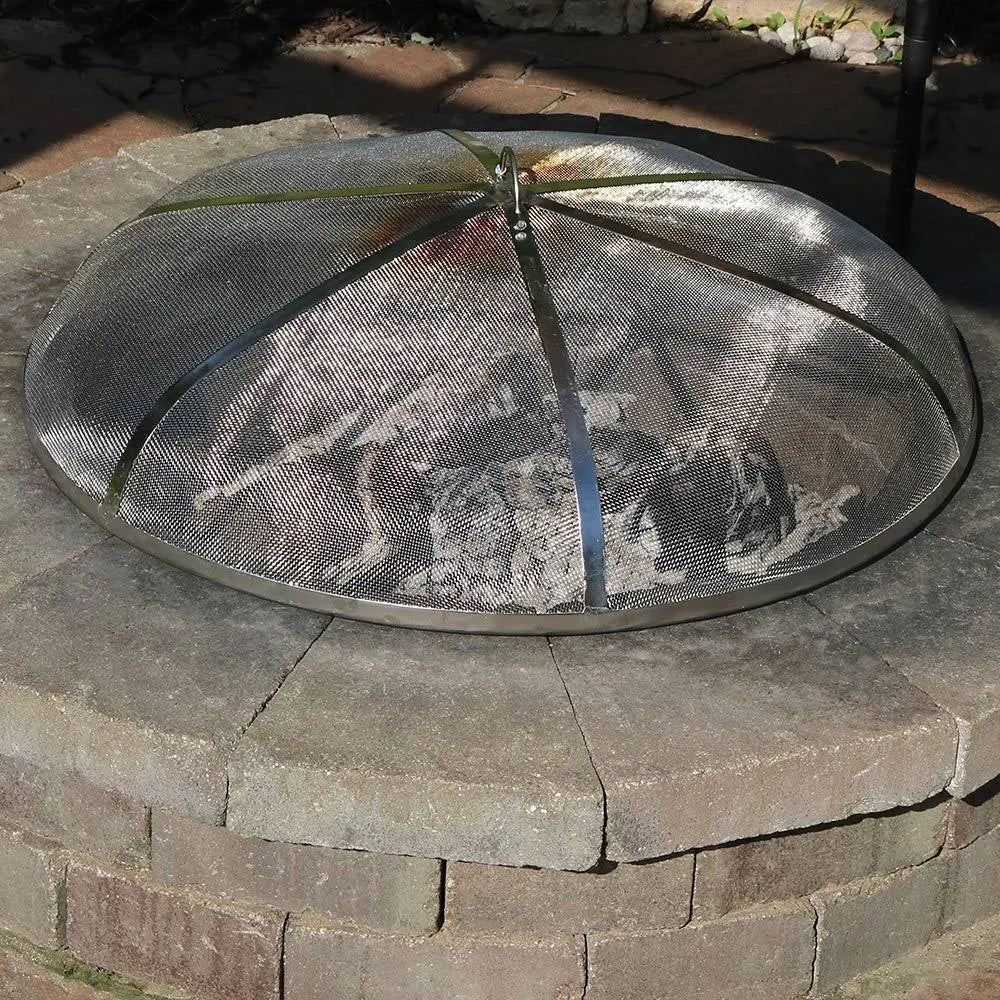 40 inch Stainless Steel Fire Pit Spark Screen V613