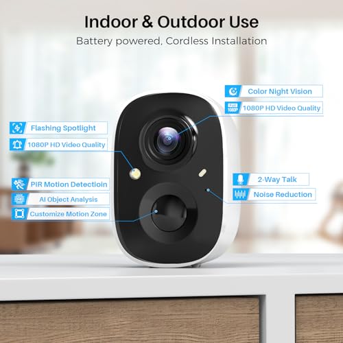 2K Color Night Vision Wireless Outdoor Security Camera M252263