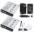 2-Pack High-Capacity Replacement Batteries with Rapid Travel Charger for Select Casio Cameras L701934