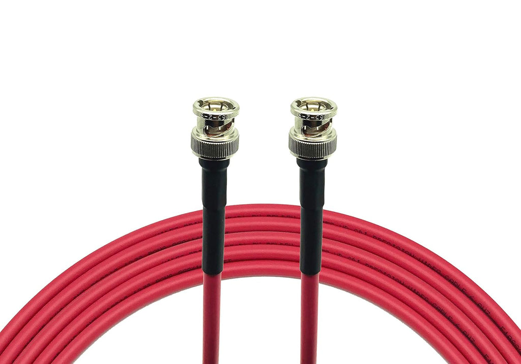 3G/6G HD SDI Mini RG59 BNC Cable (15ft, Red) Pack of 2 M8822