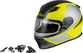 Matte HI-VIS/BLK/GRY XL Hail Snow Helmet with ELEC Shield H810366