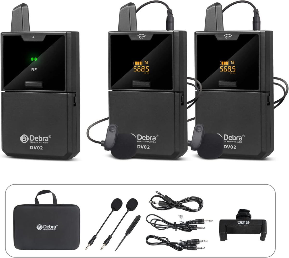 UHF Wireless Lavalier Microphone System with Receiver for Camera R7748