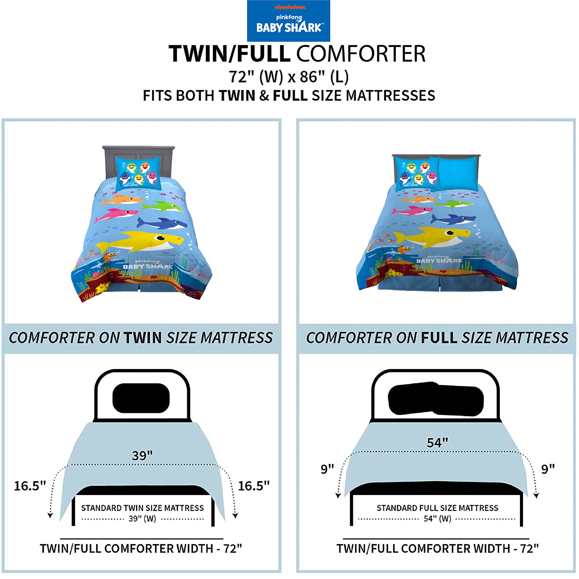 2-Piece Twin/Full Comforter Set, Reversible, Microfiber L329