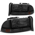 4pcs Replacement Headlight and Bumper Lamp Smoked Housing Amber Side F381477