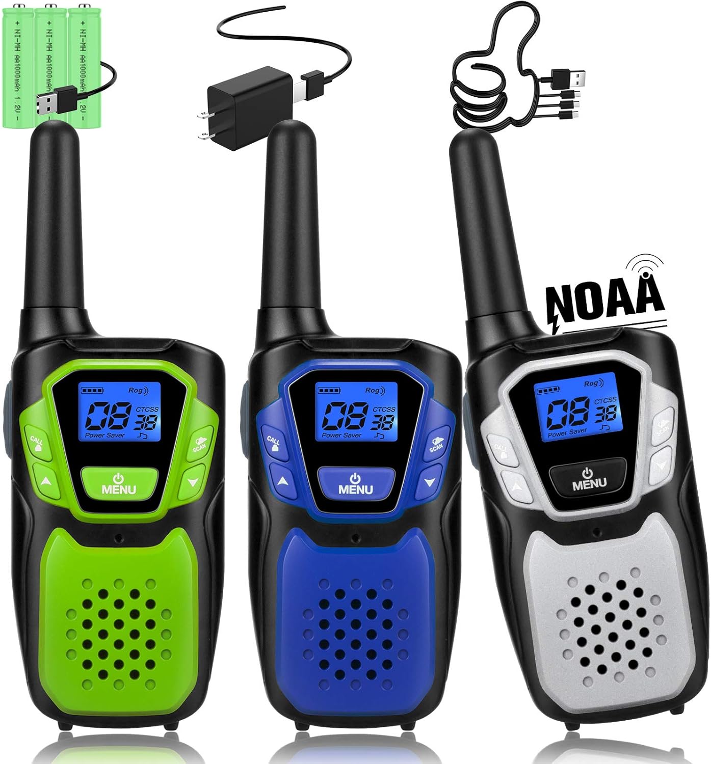 4 Pack Rechargeable Two Way Radio Walkie Talkies M834051