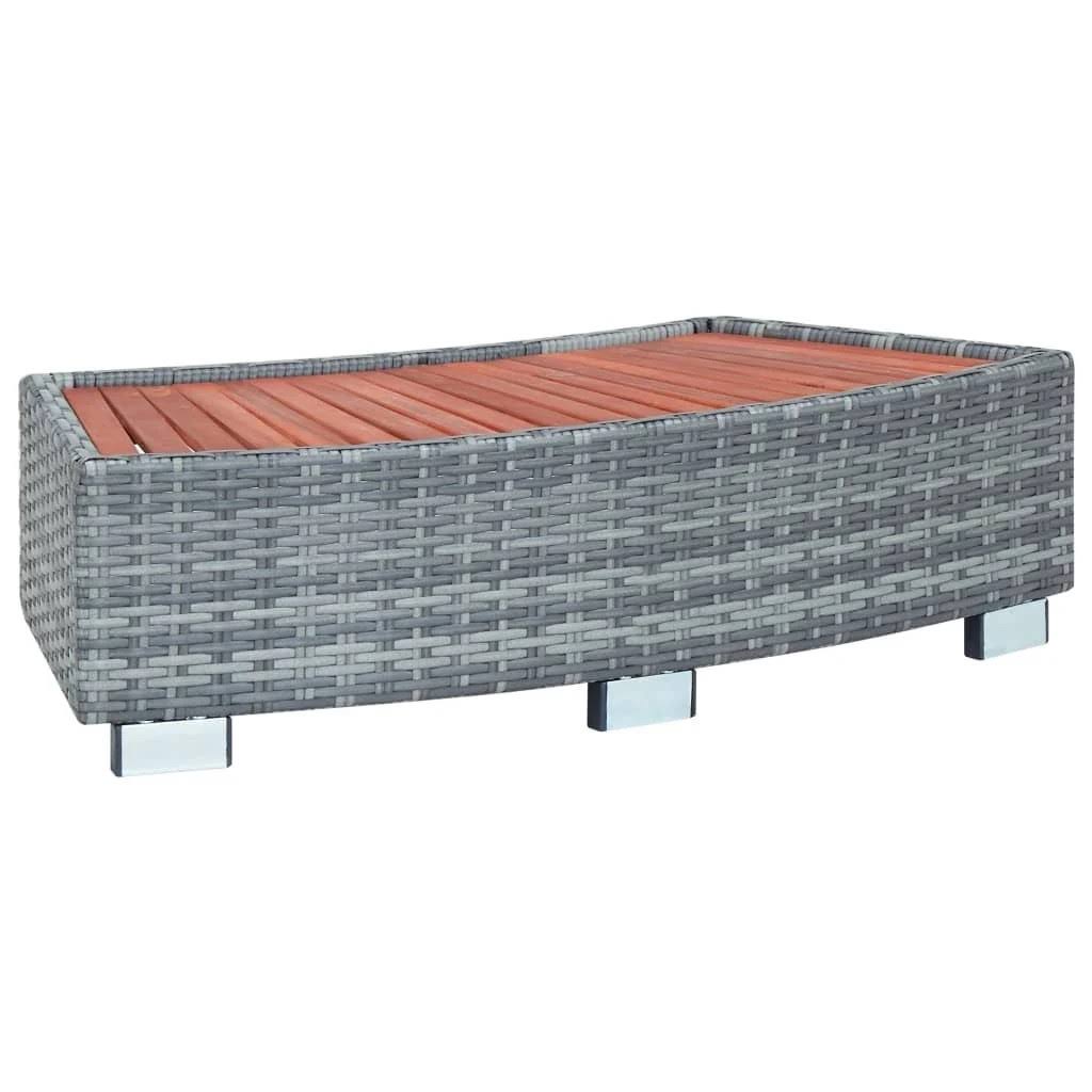 Gray Poly Rattan Spa Step E82488