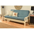 Antique White/Blue Linen Fabric Mattress Frame O36167