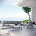 4 Piece Outdoor Patio Aluminum Sectional Sofa Set O466431