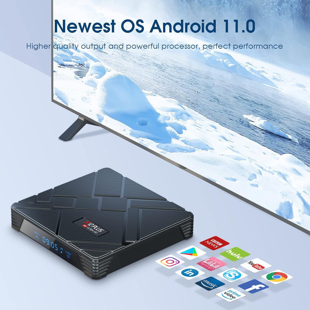 Android TV Box 4GB 64GB Quad-Core 4K HDR USB 3.0 Pack of 2 K331172