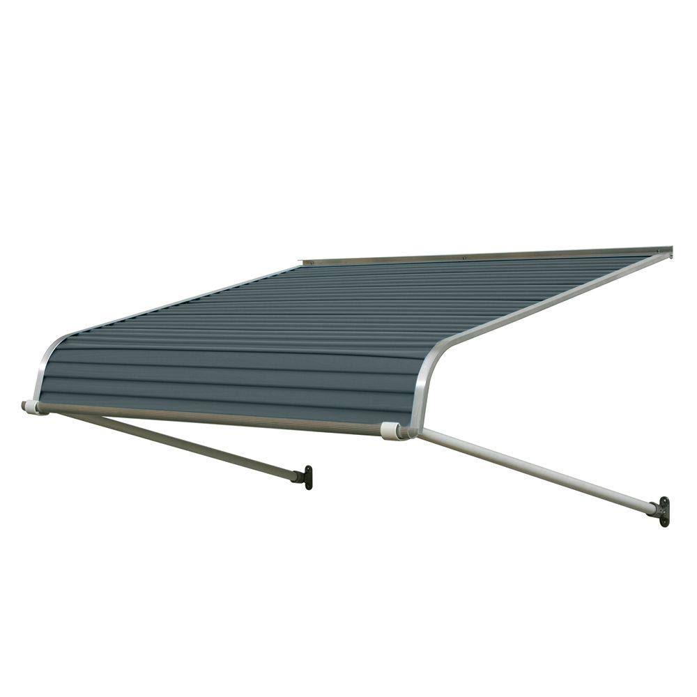 72-in Wide x 54-in Projection Slate Blue Solid Fixed Door Awning X798