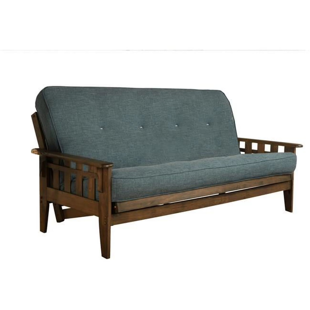 Full Size Futon Frame with Linen Mattress Y519856