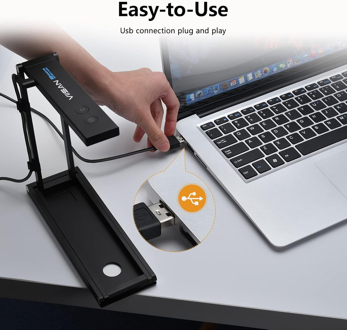 Document Camera with Built-in Mic & LED Lights E524283