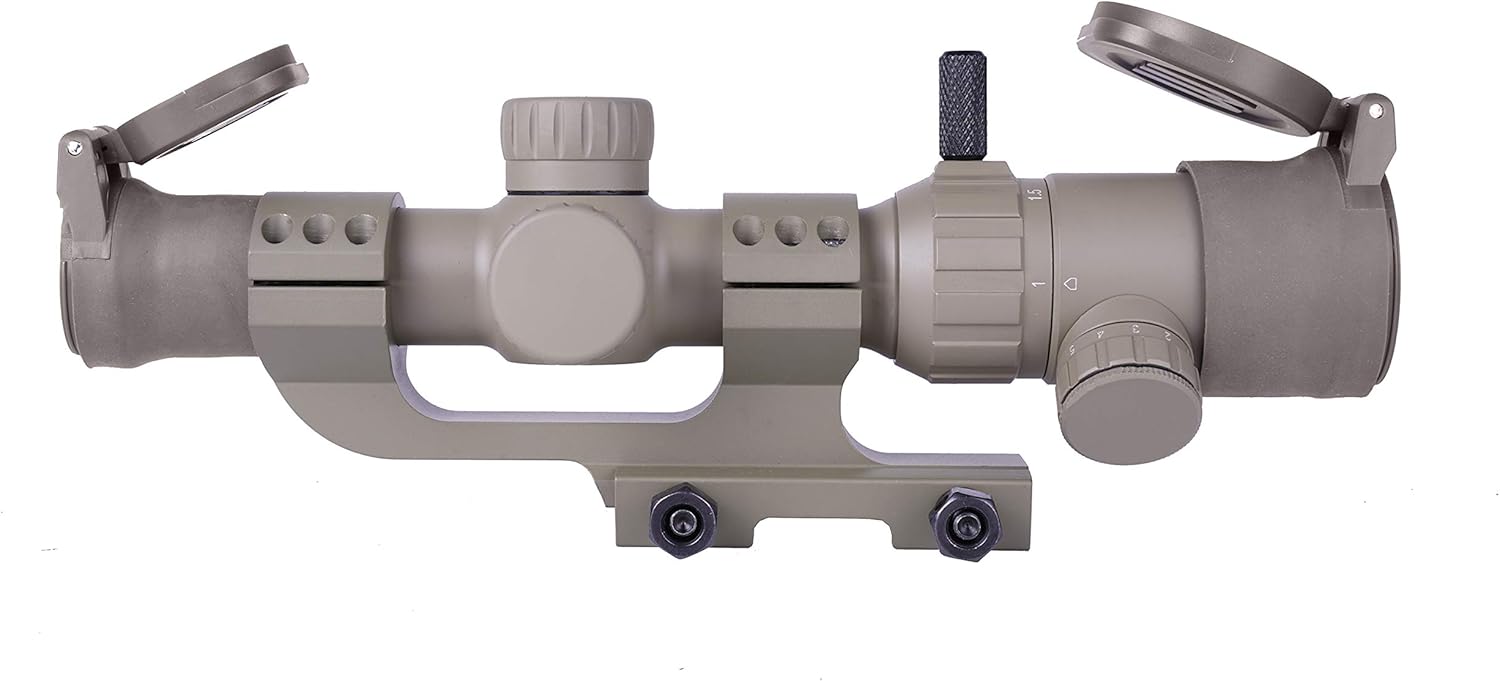 1-4x20 Rifle Scope with Offset Cantilever Mount and Flip Up Lens Covers M62608