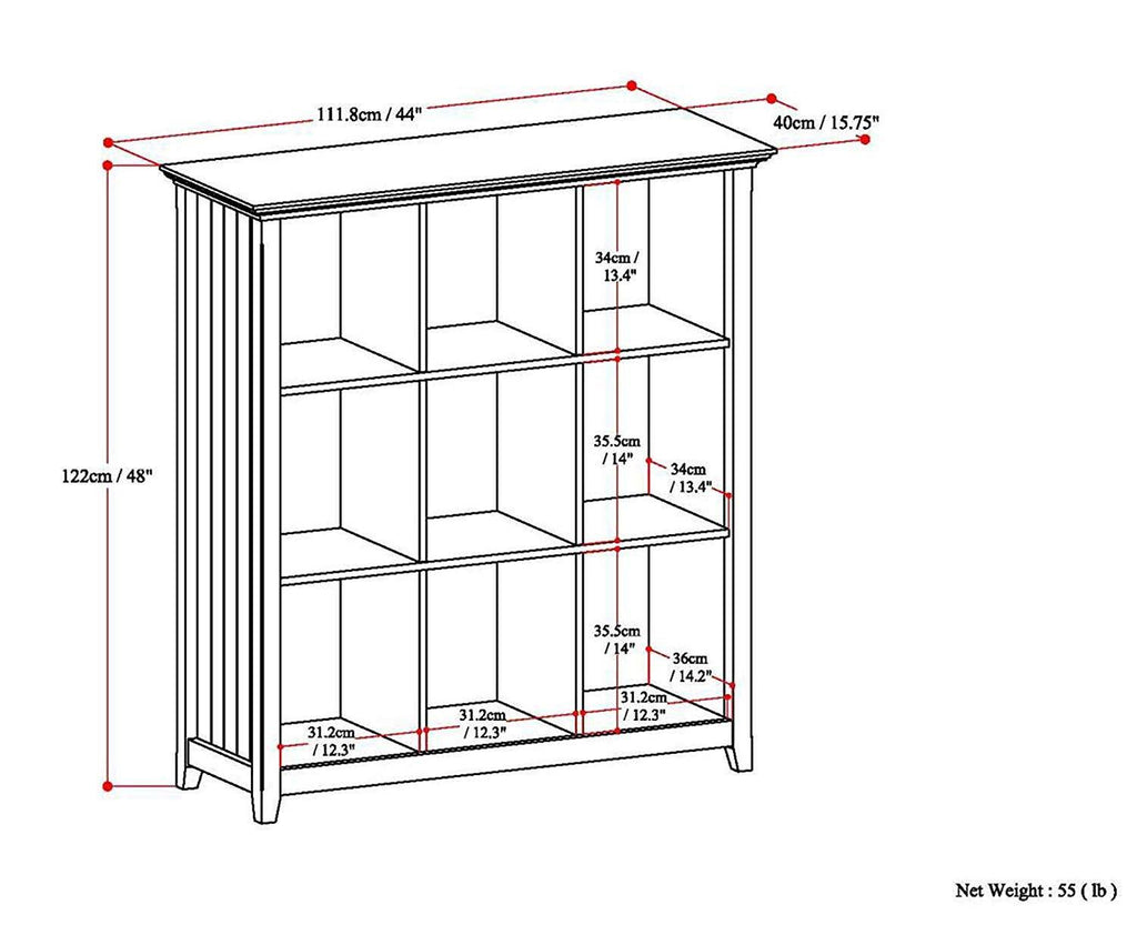 Black 9 Cube Bookcase E539610