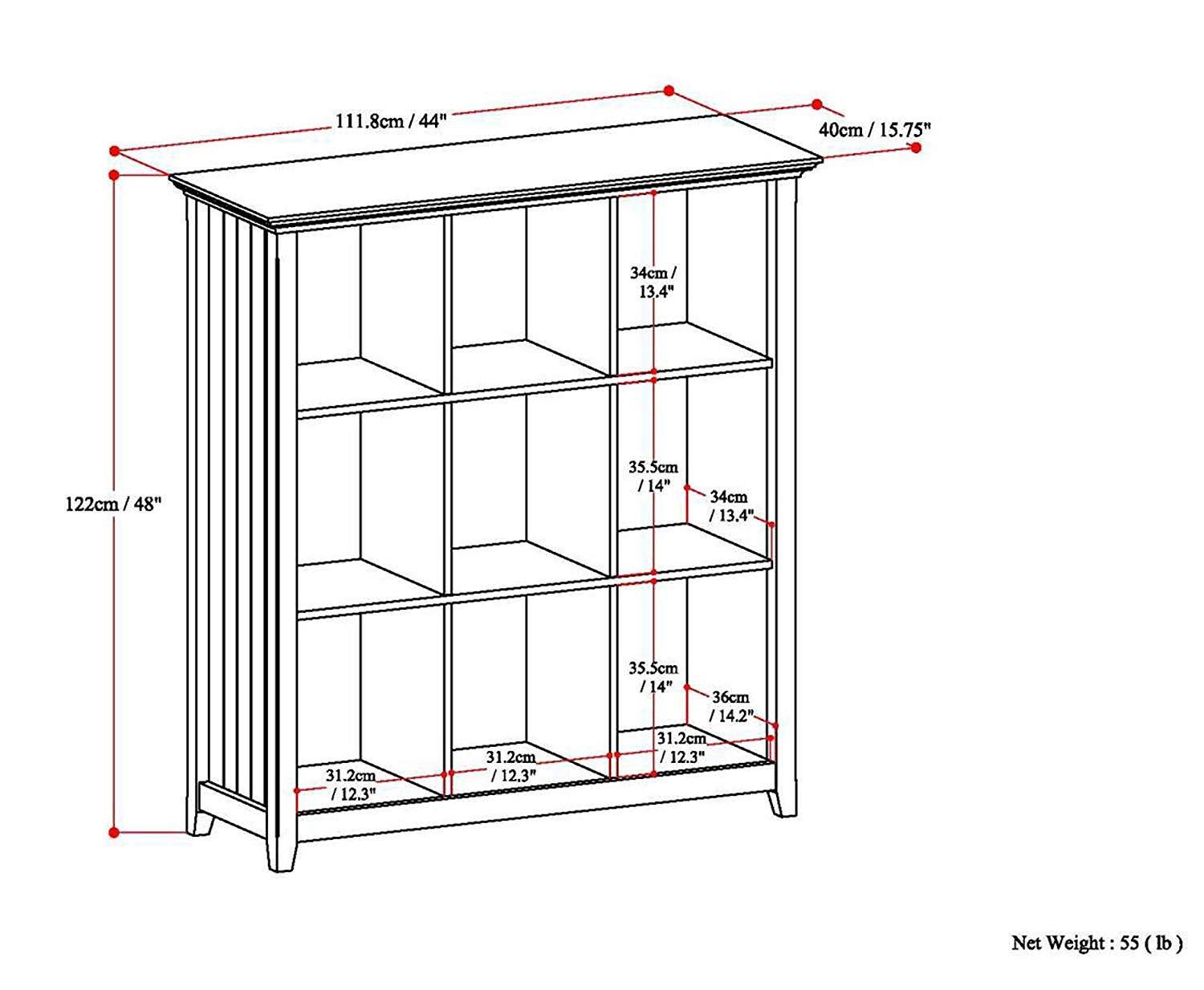 Black 9 Cube Bookcase E539610