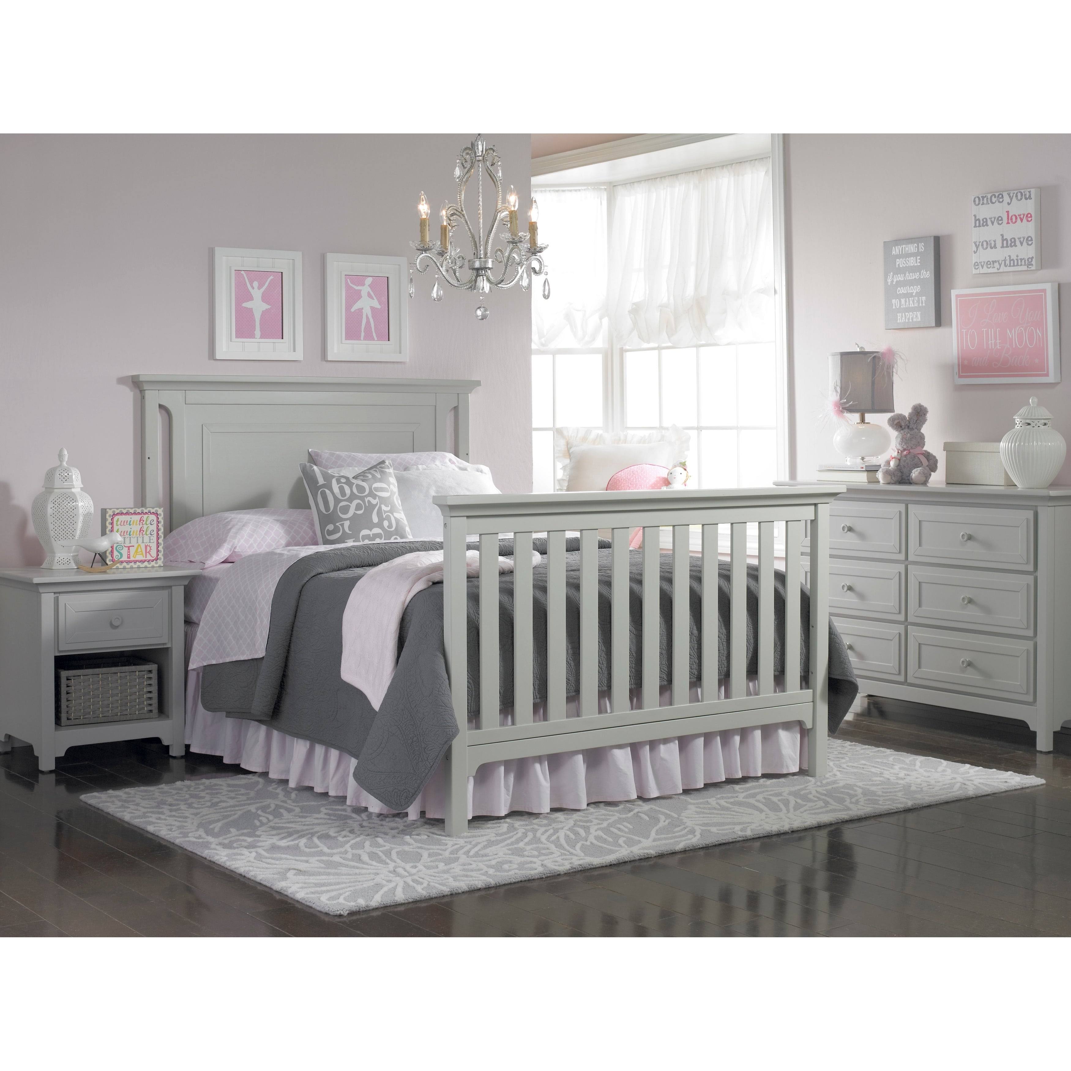 4-in-1 Convertible Crib, Misty Grey U9352