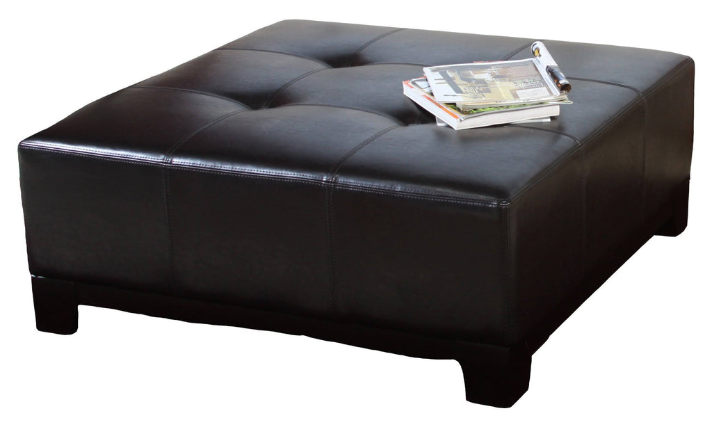 Espresso Leather Ottoman V5252