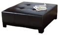 Espresso Leather Ottoman V5252