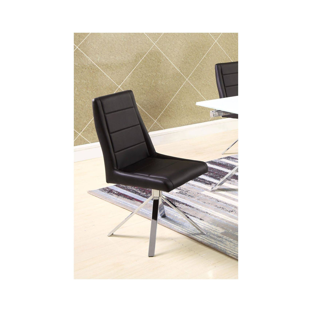 Black Channel Back Chair [Set of 2] S312985